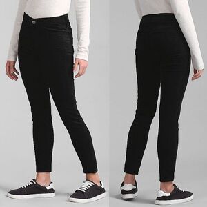 GAP 1969 Women's Size 29/8R Black High Rise Luxurious Velvet Legging Jeans